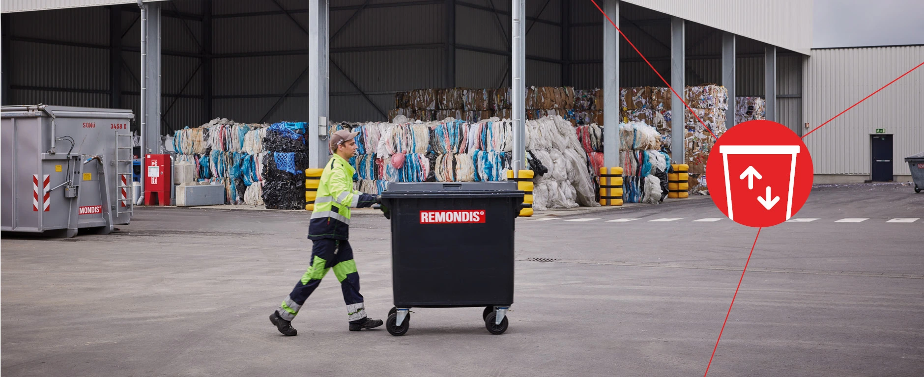 Containerverkauf auf dem Recyclinghof