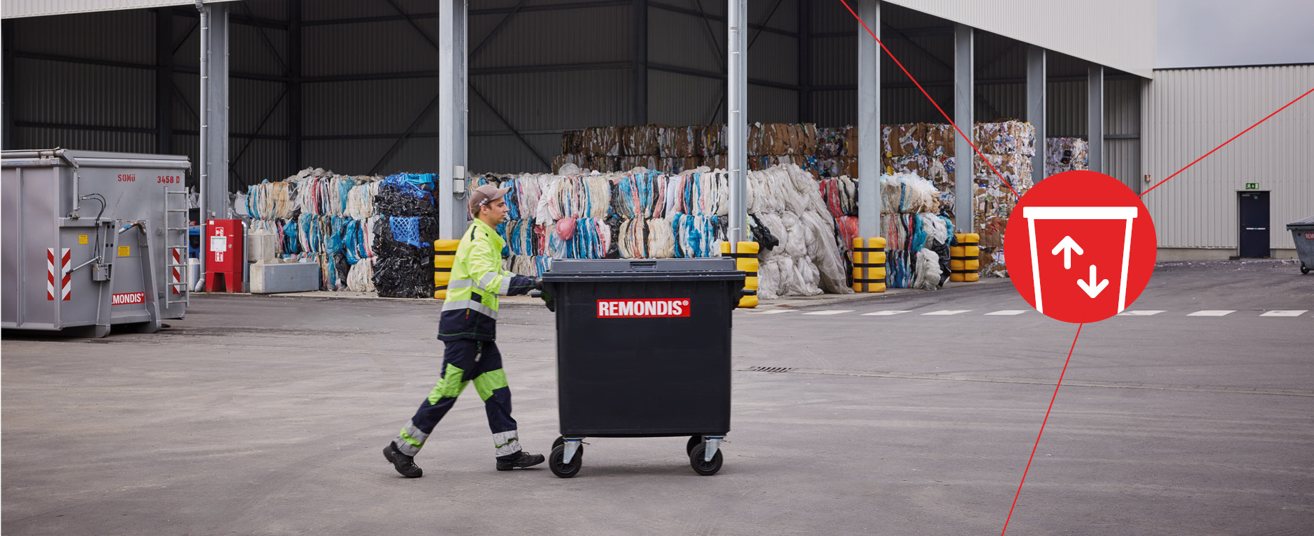 Containerverkauf auf dem Recyclinghof